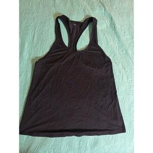 Alo Yoga Black Racerback Tank Top Slim Fit Athletic Yoga Gym Shirt Womens Medium